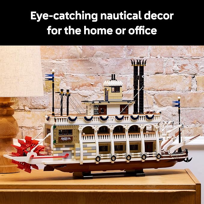 LEGO Ideas River Steamboat Building Set - Room Decor for Men and Women - Boat Model Building Kit for Adults, Ages 18+ - Arts & Crafts Display for Bedroom or Office - Gift Idea for Birthdays - 21356