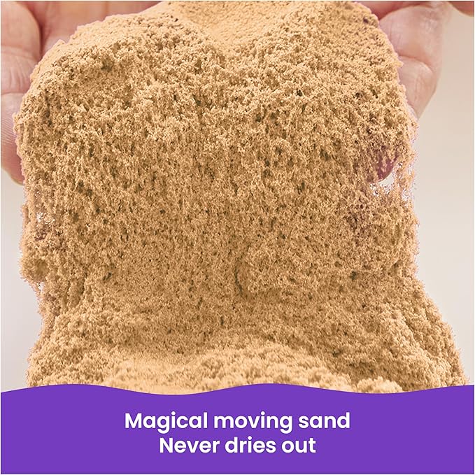 Kinetic Sand, 5.5lbs (2.5kg) Natural Brown Play Sand for Arts and Crafts, Sandbox, Amazon Exclusive (Packaging May Vary), Sensory Toys, Holiday Gifts & Stocking Stuffers for Kids Ages 3 and up