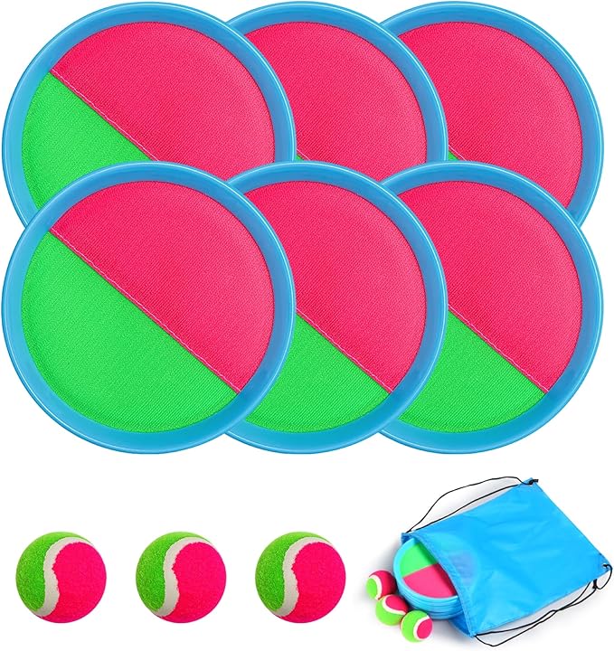 Toss and Catch Ball Game Outdoor Games Playground Balls Beach Games Summer Toys for Ages 4-8, Perfect Kids Toys Playground Sets for Kids Christmas Birthday Gifts