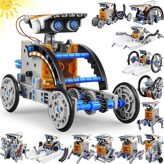 Bottleboom STEM 13-in-1 Education Solar Power Robots Toys for Boys Age 8-12, Educational Toy Science Kits for Kids Experiment Robotics Set Birthday Gifts for 8 9 10 11 12 Years Old