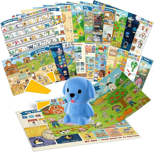 QuTZ Talking Pen with 20 Interactive Learning Posters, Educational Toy for Toddlers Ages 2-6, 700+ Games, 500+ Words, ABC, 123, Animals, Shapes, Preschool Homeschool Essential