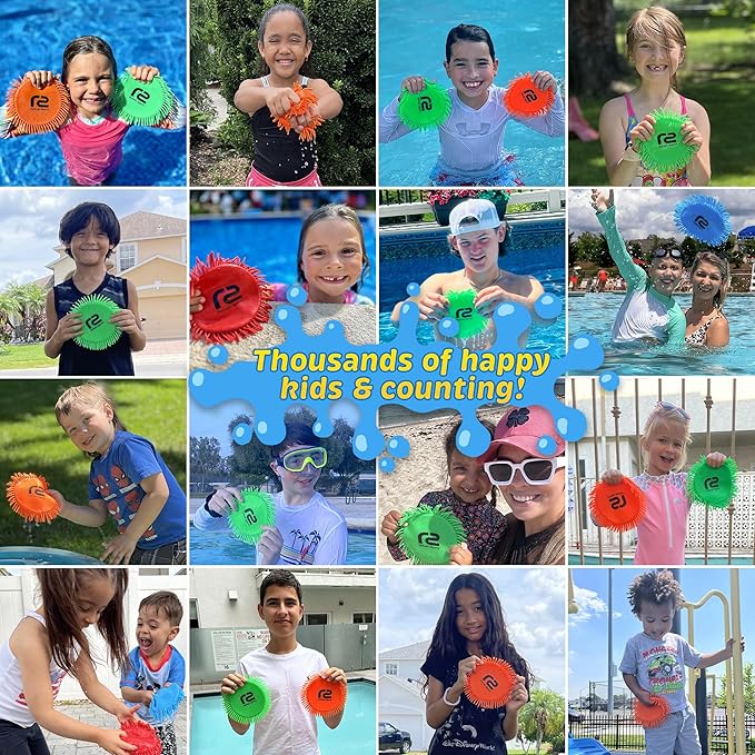 Water Flying Discs for Kids: Soft Sports Disc 2 Pack - Soaks The Target On Impact - Best Swimming Pool Toys & Beach Water Toys - Fun Toy Outdoor Games - Birthday Gifts for Boys & Girls All Ages