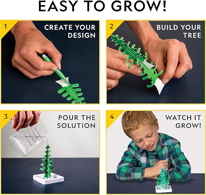 National Geographic Craft Kits for Kids - Crystal Growing Kit - Grow a Crystal Garden in Just 6 Hours, Educational Craft Includes Art Project, Geode, STEM Arts and Crafts for Girls (Amazon Exclusive)