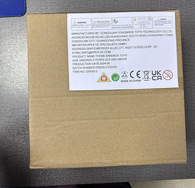 Sensory Bin Toys, Alloy Construction Trucks Play Sand Art Kits with 2.2lbs Magic Sand, Molds, Shovel, 6Pcs Construction Vehicles, Crane- Sensory Sandbox with Lid for Kids Toddlers Age 3-8