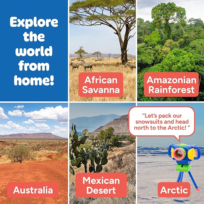 Educational Insights GeoSafari® Jr. Talking Wildlife Camera™ Featuring Robert Irwin - Preschool Science Toys for Little Kids, Toddler STEM Toys, Gifts for Boys & Girls Ages 4+